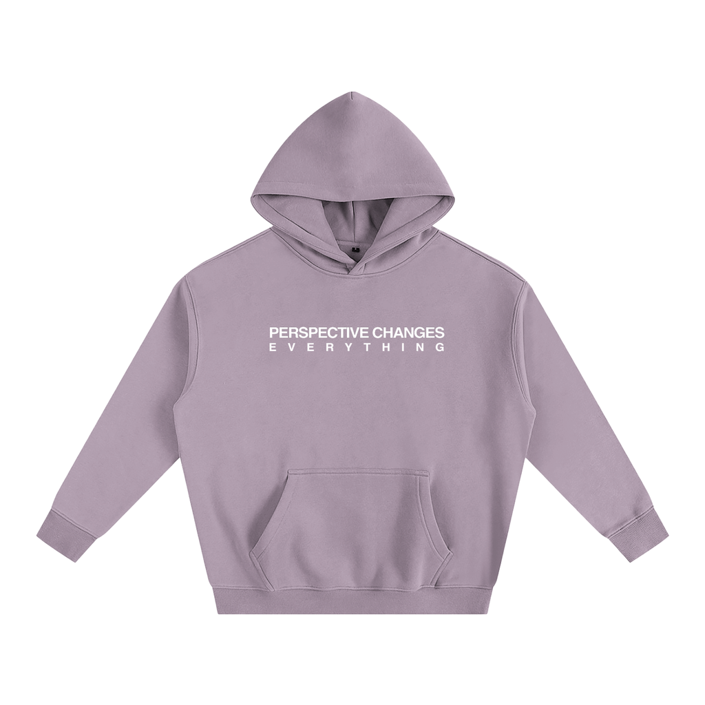 "Perspective Changes Everything" Oversize Fleeced Hoodie