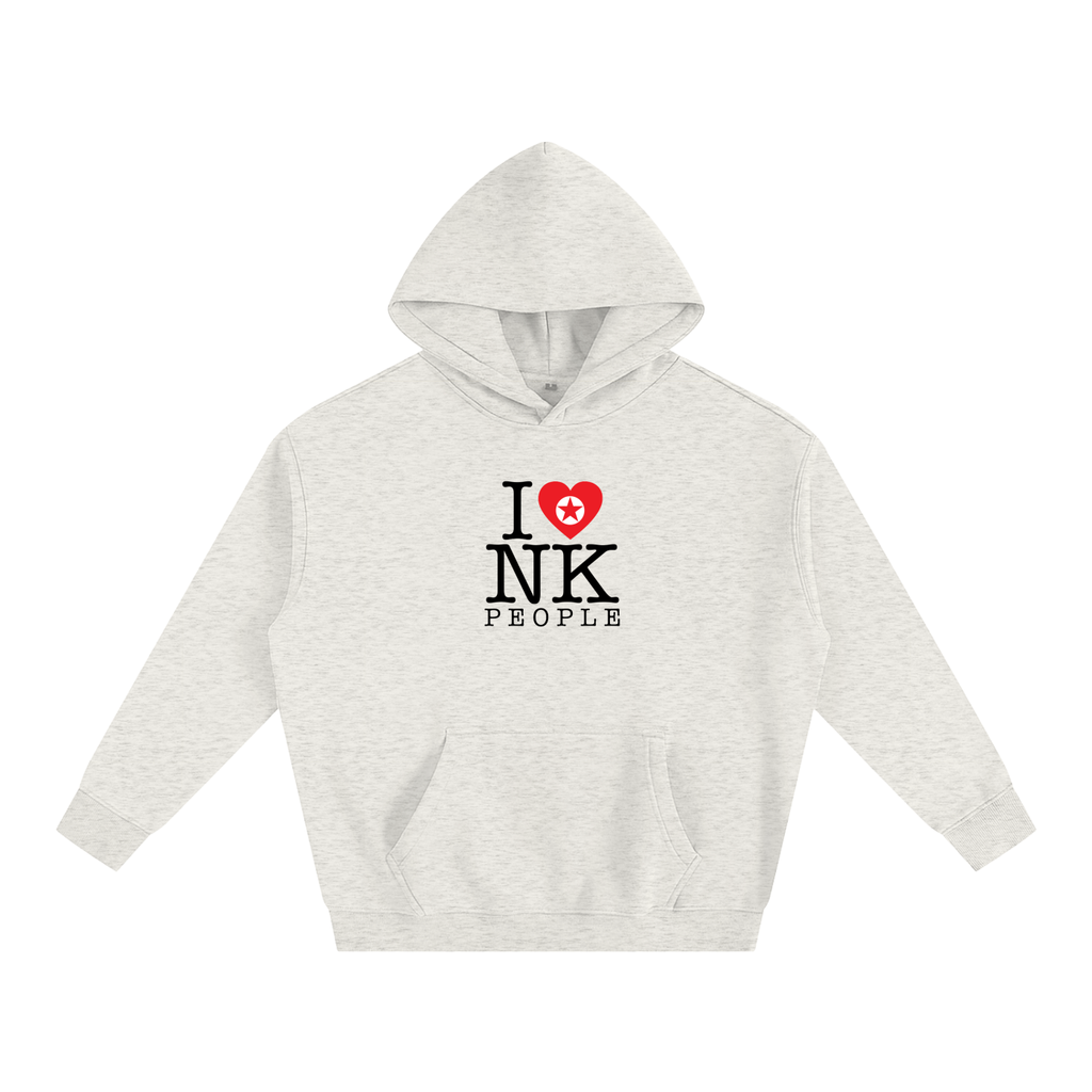 "LOVE NK PEOPLE" Grey Fleeced Hoodie