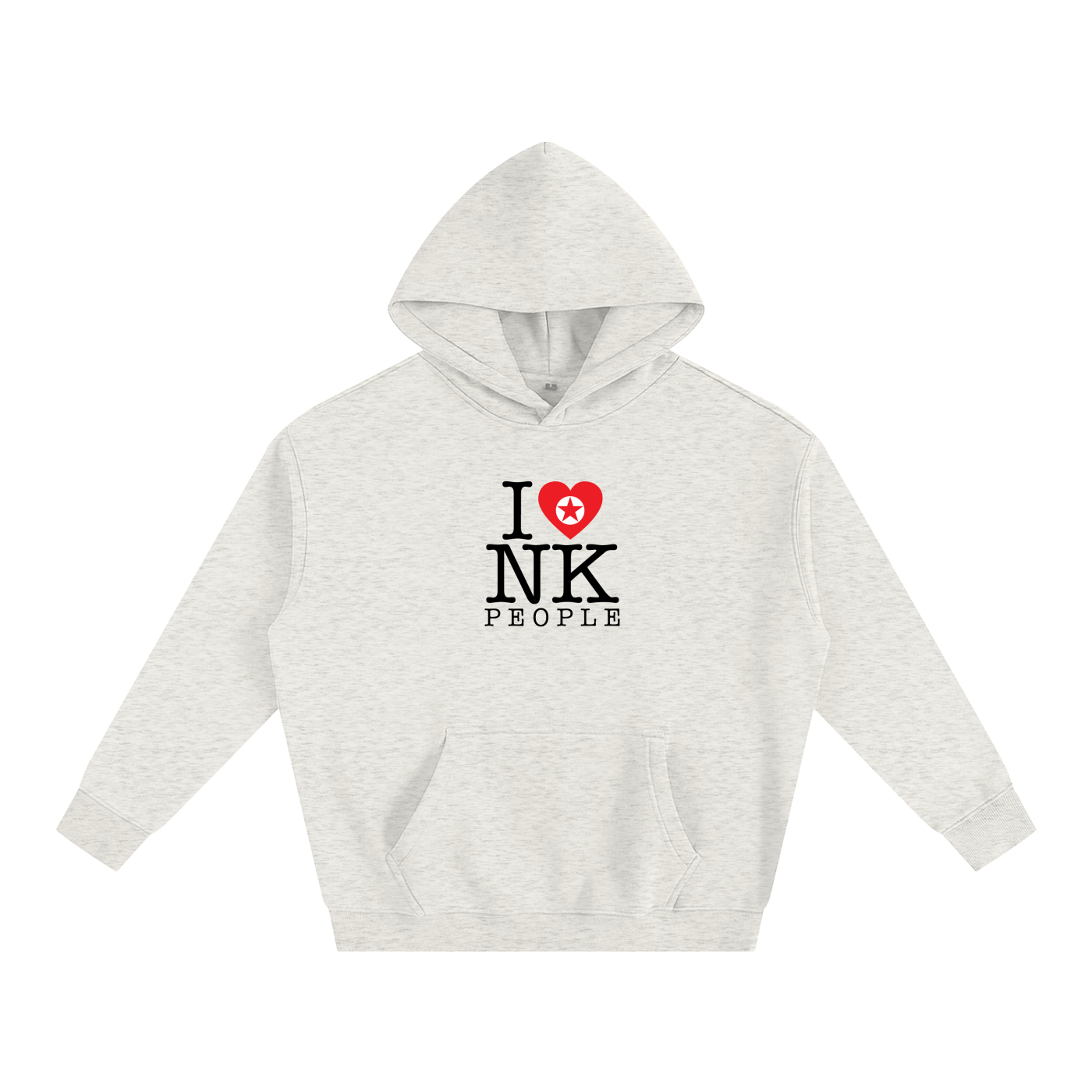 "LOVE NK PEOPLE" Grey Fleeced Hoodie