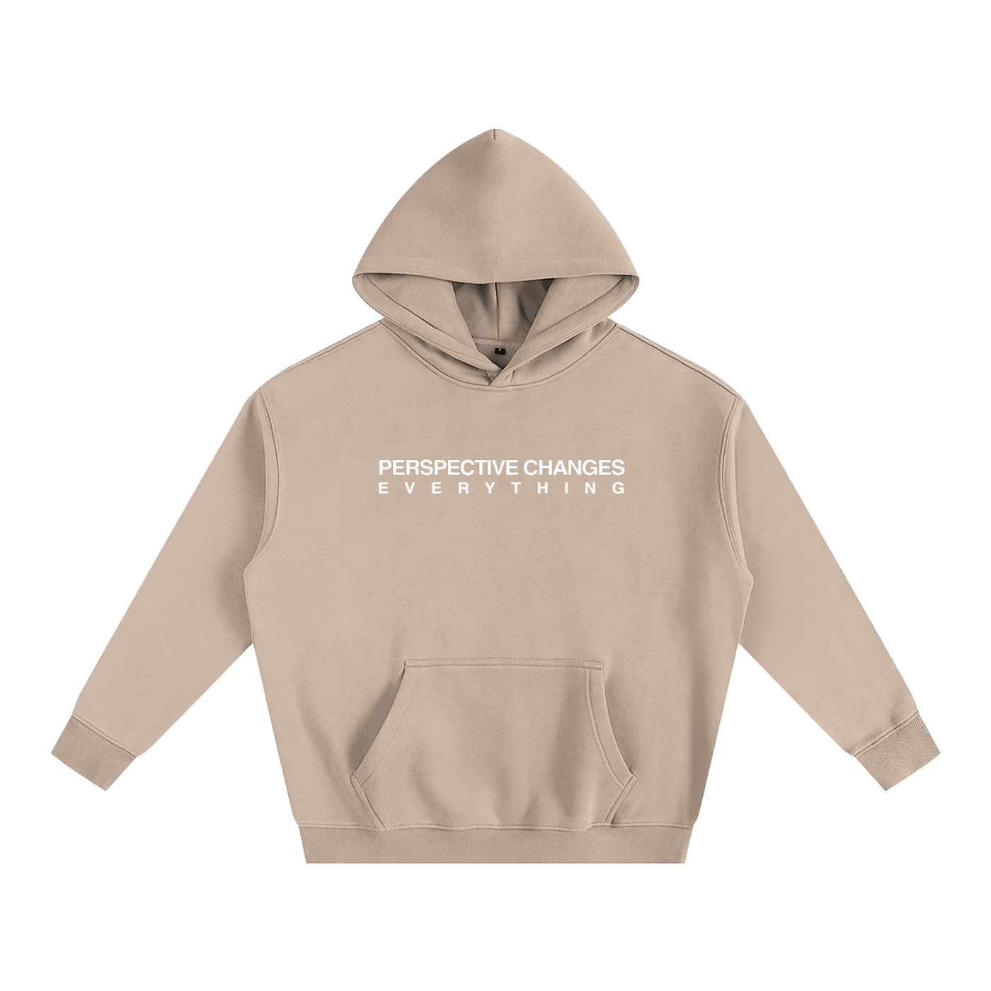 "Perspective Changes Everything" Oversize Fleeced Hoodie