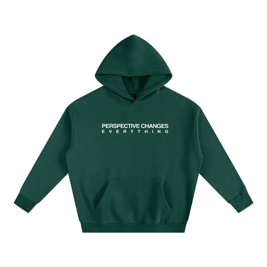 "Perspective Changes Everything" Oversize Fleeced Hoodie