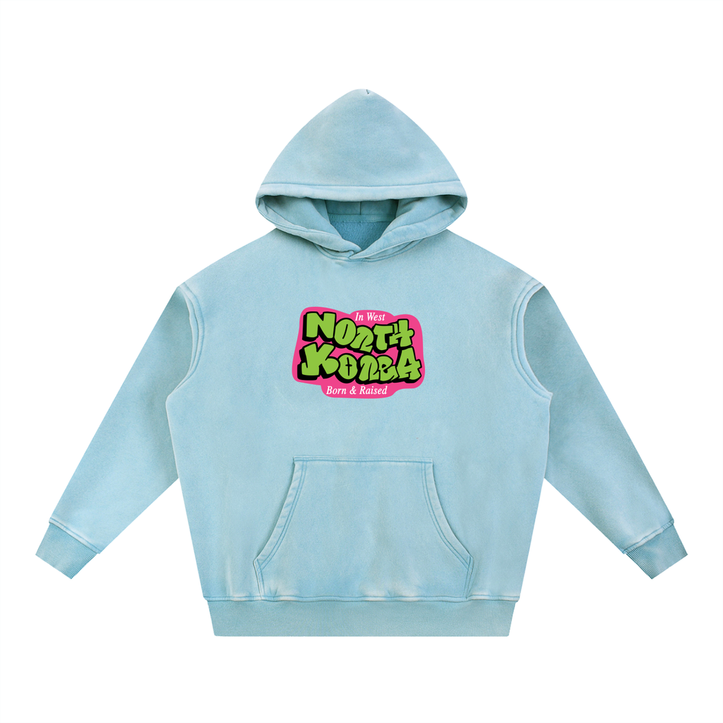"North Korea" Fleeced Hoodie