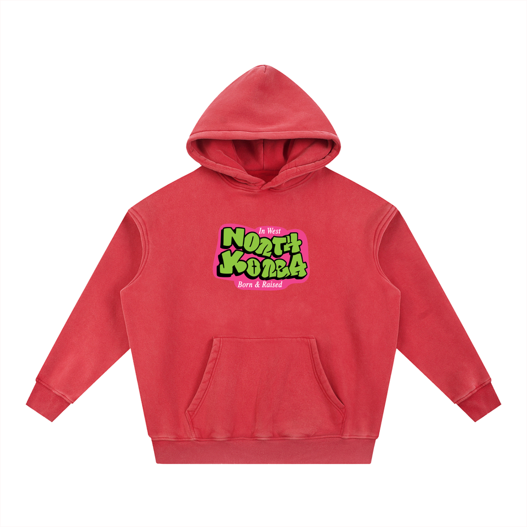 "North Korea" Fleeced Hoodie