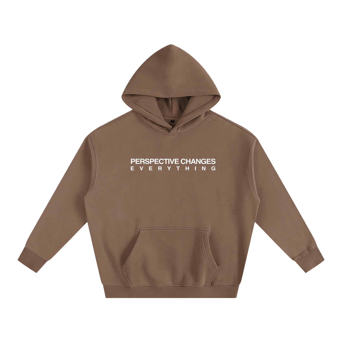 "Perspective Changes Everything" Oversize Fleeced Hoodie