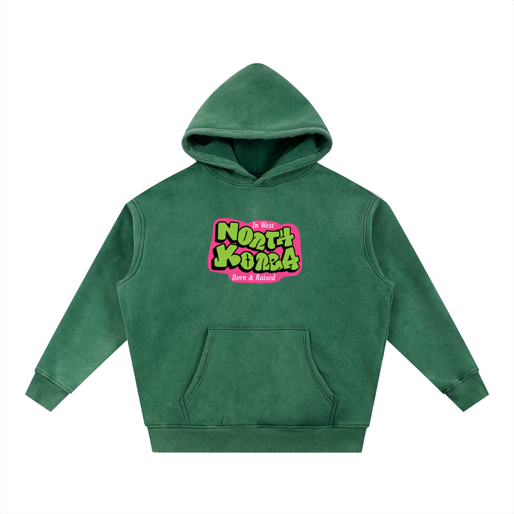 "North Korea" Fleeced Hoodie