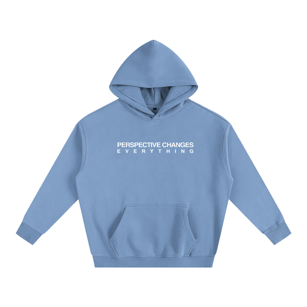 "Perspective Changes Everything" Oversize Fleeced Hoodie