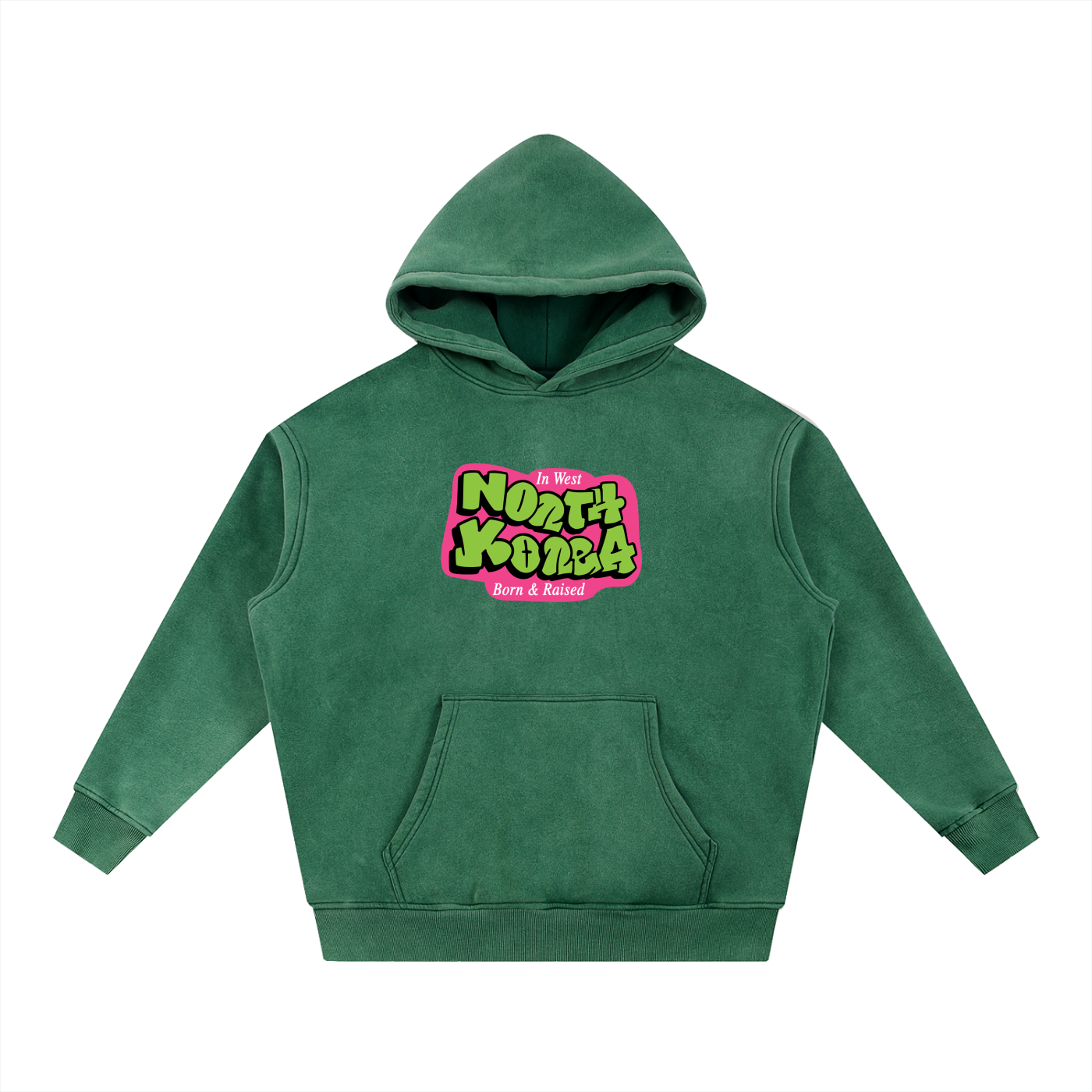 "North Korea" Fleeced Hoodie