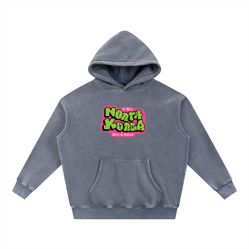 "North Korea" Fleeced Hoodie