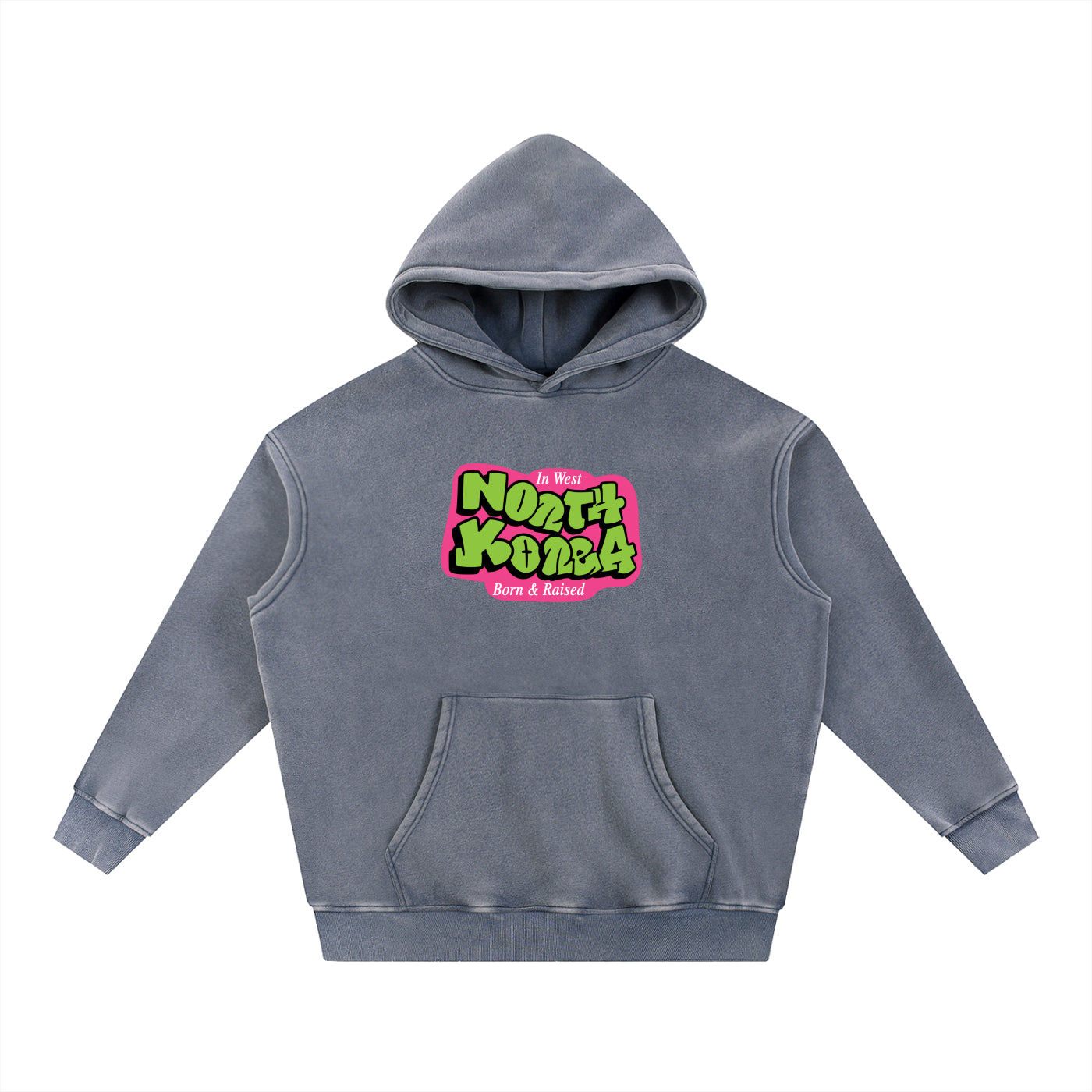"North Korea" Fleeced Hoodie