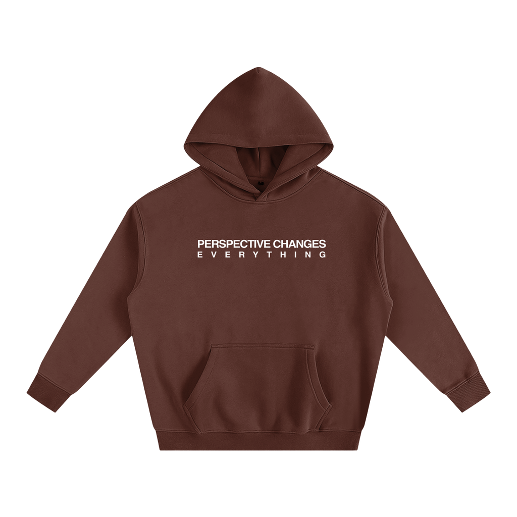 "Perspective Changes Everything" Oversize Fleeced Hoodie