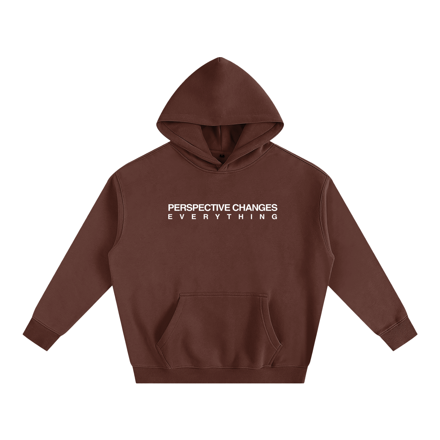 "Perspective Changes Everything" Oversize Fleeced Hoodie
