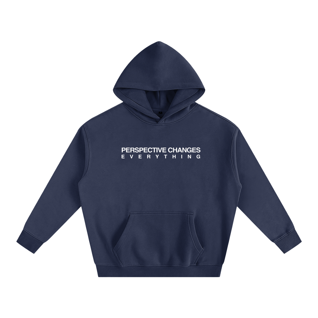 "Perspective Changes Everything" Oversize Fleeced Hoodie