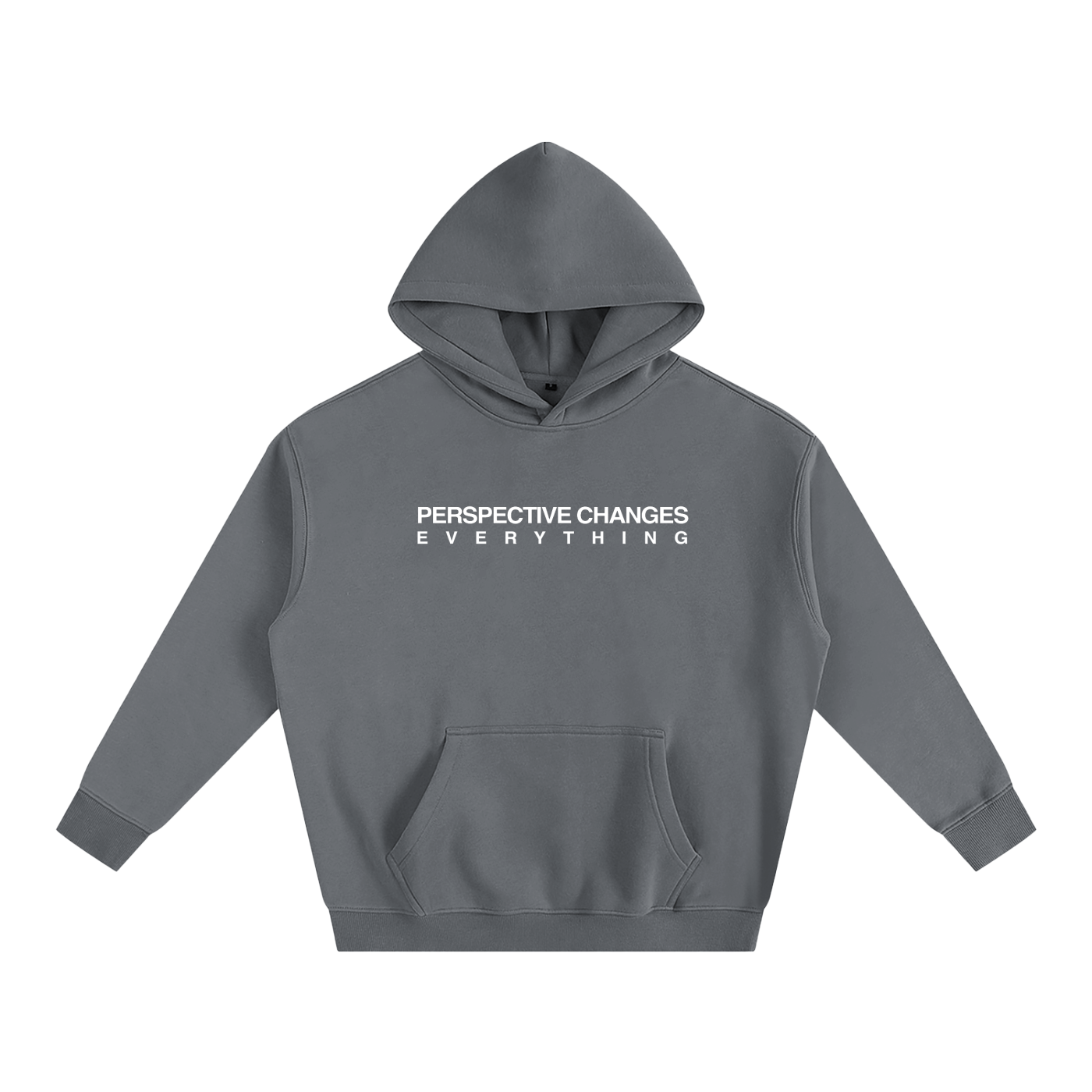 "Perspective Changes Everything" Oversize Fleeced Hoodie